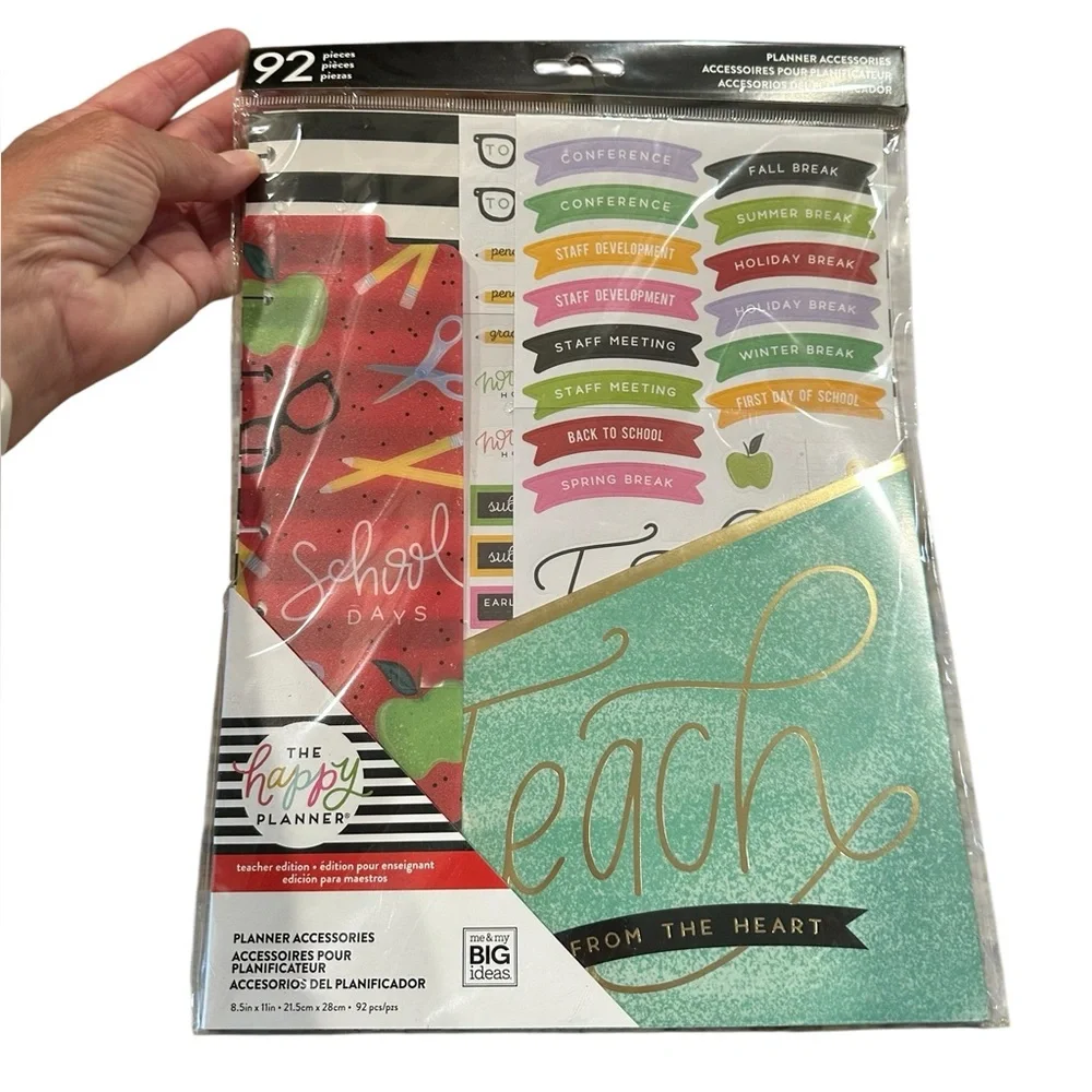 The Happy Planner Big Sized Teacher Addition Planner Accessories Pack